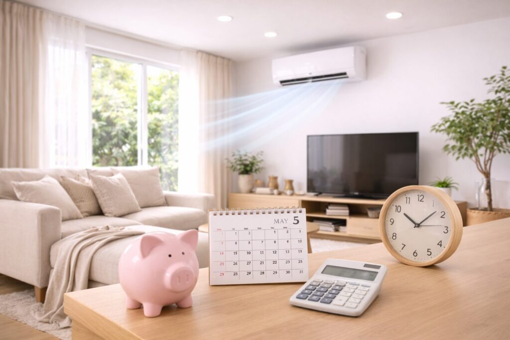 エアコンを1ヶ月つけっぱなしにすると電気代はいくら？安くなる条件と高くなるケース