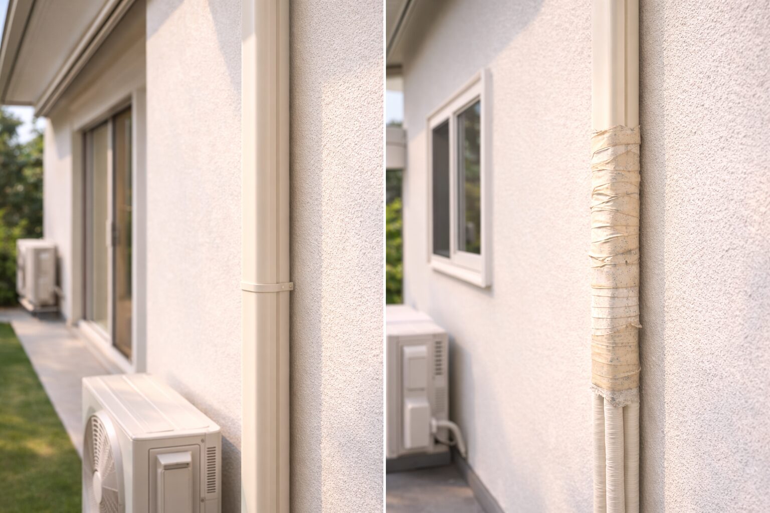 エアコン配管カバーは必要？メリット・デメリットと後付け費用の相場