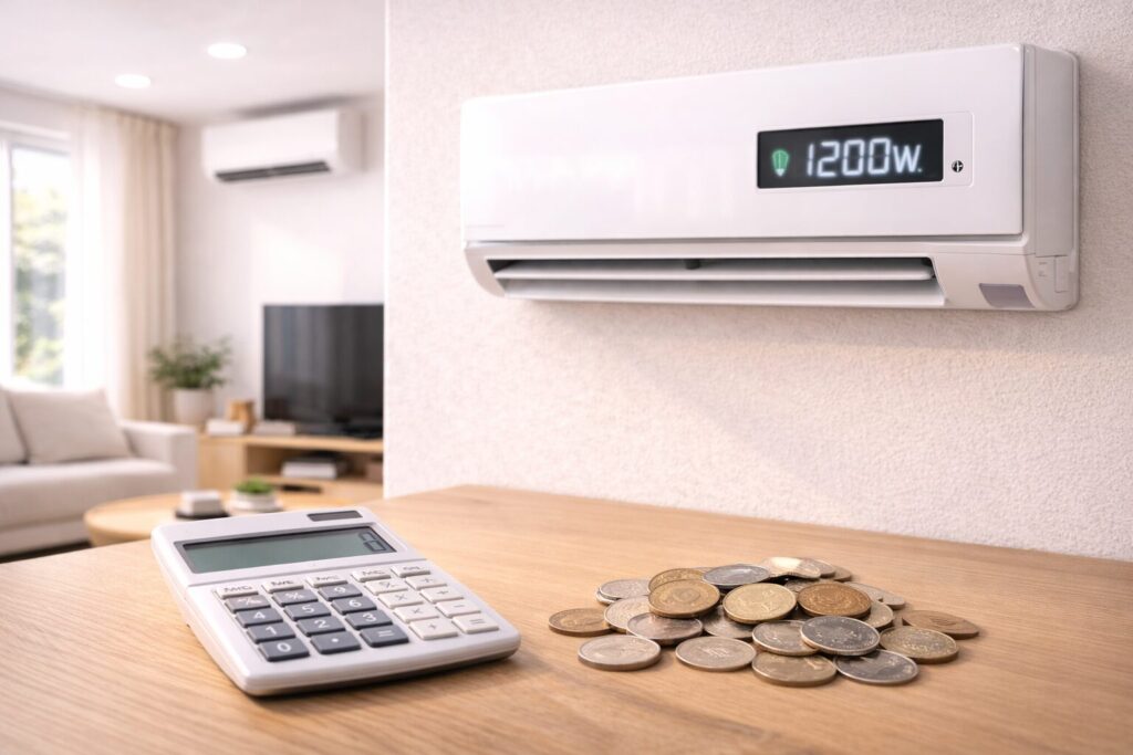 エアコンのワット数（消費電力）はどれくらい？電気代の計算方法と節約のコツ