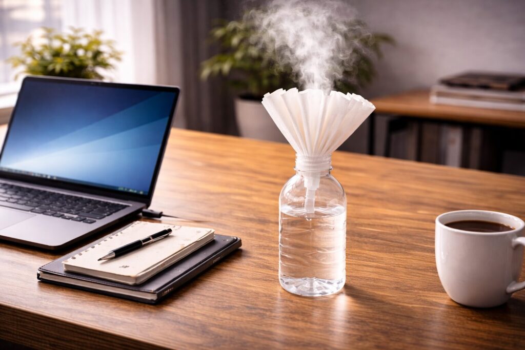 簡易加湿器はペットボトルで自作できる！効果的な作り方とカビを防ぐ注意点