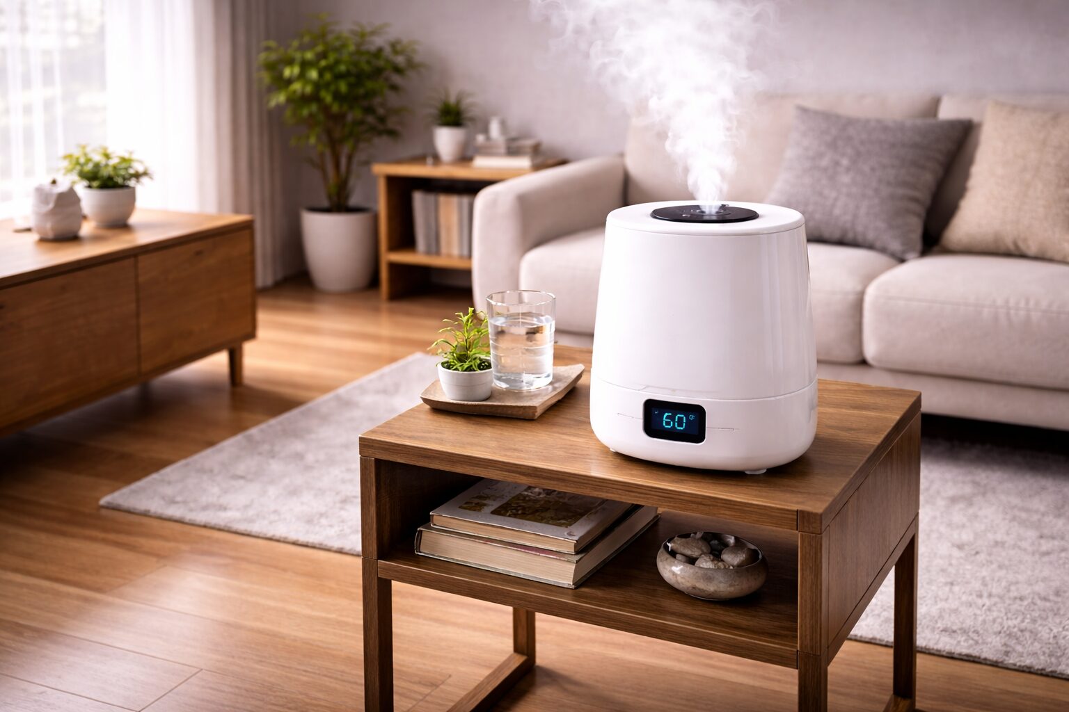 加湿器で床が濡れる原因と対策!ビチャビチャを防ぐ置き場所と設定