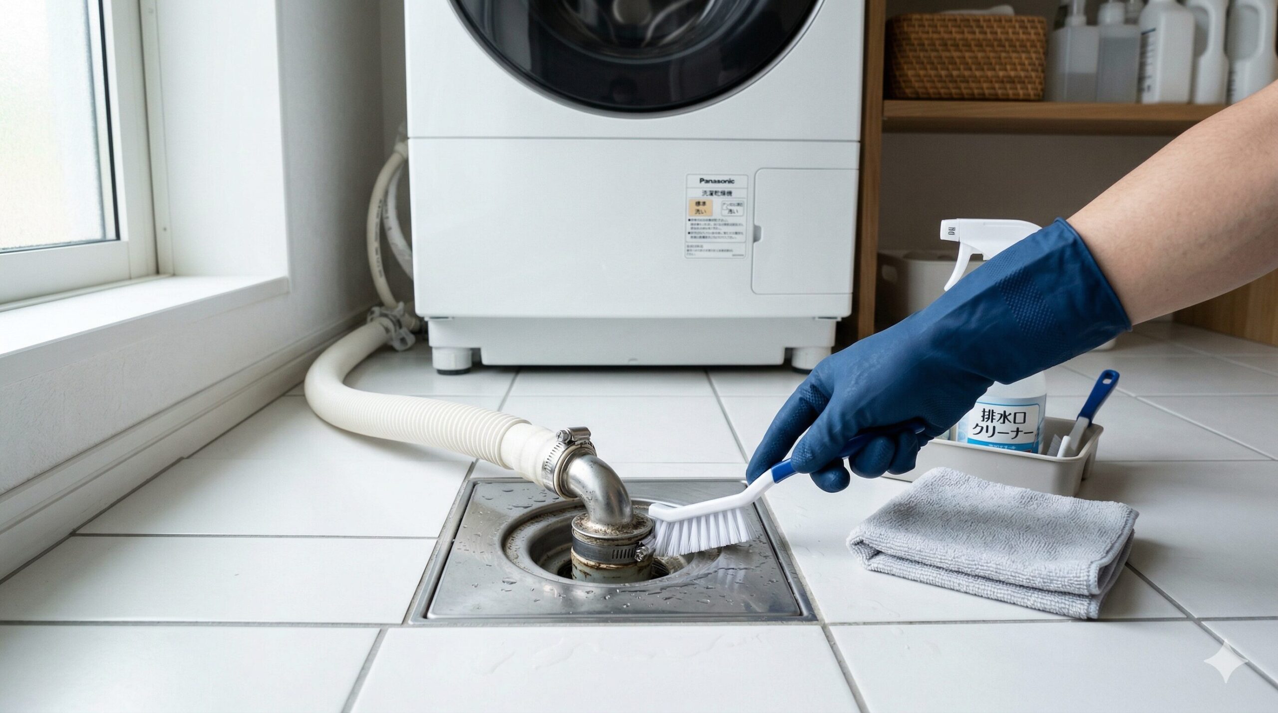 洗濯機の排水口を外さず掃除する方法｜安全な手順と臭い・詰まり対策